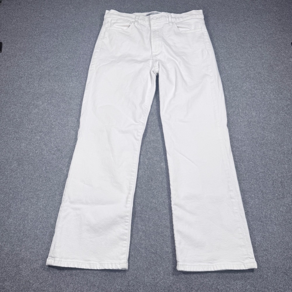 Joes Jeans Womens High Rise Crop Bootcut White Denim Jeans Size 30